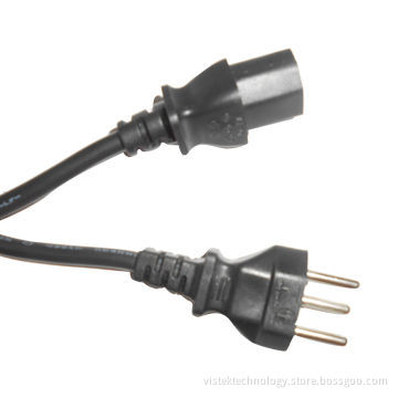 EU Input Plug AC Power Cord with C13 Output Pin and PVC Jacket